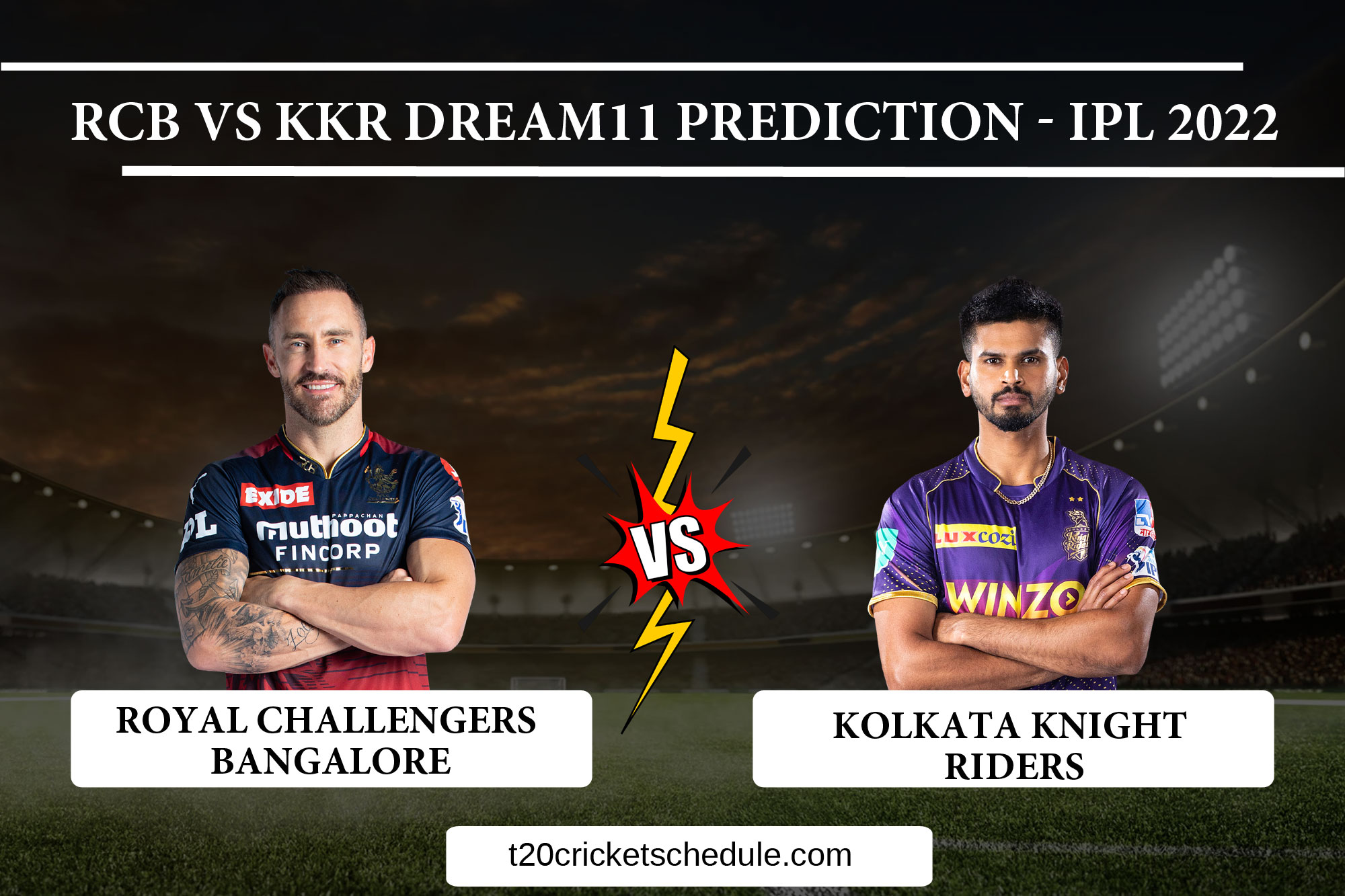 RCB vs KKR Dream11 Match Prediction - IPL 2022